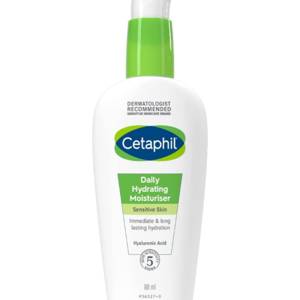 Cetaphil Daily Hydrating Face Moisturiser, 88ml, For Sensitive Skin, With Hyaluronic Acid