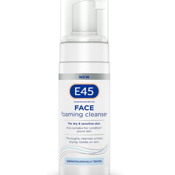 E45 Face Wash Foaming Cleanser – Daily Face Cleanser for Dry and Sensitive Skin – Gentle Facial Cleanser – Removes Excess Oil and Makeup for Clean, Soft Skin - Skin Care Facewash for Women & Mens Skin