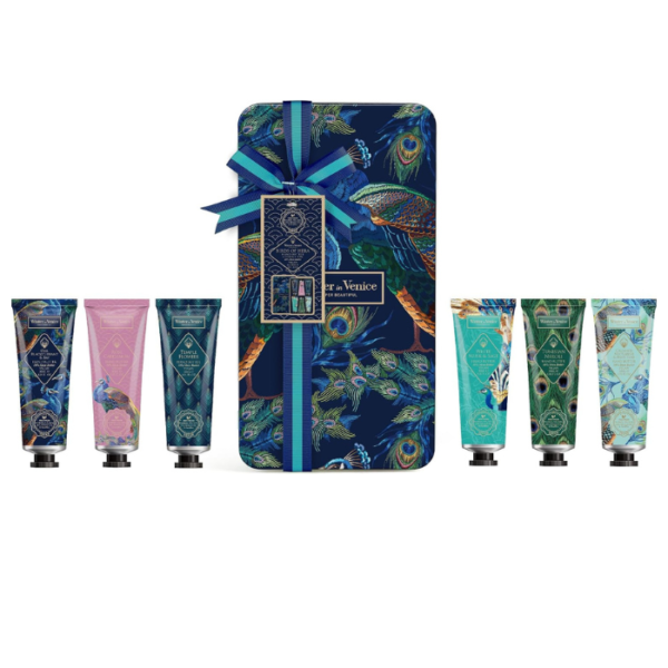 Winter in Venice Birds of Hera Hand Butter Tubes Tin Set
