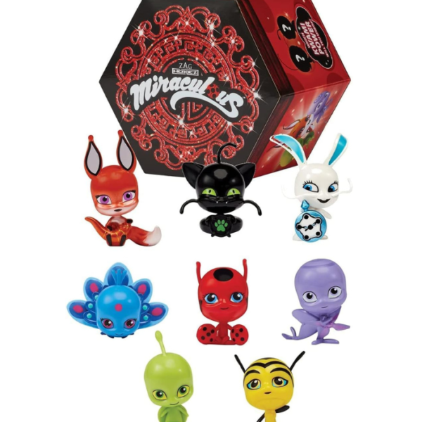 Bandai Miraculous Ladybug And Cat Noir Surprise Box With Figurine |Kwami Toy Inside