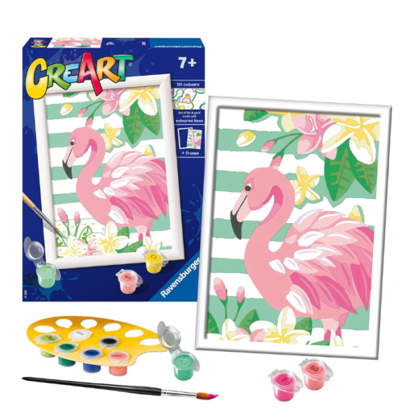 Ravensburger CreArt Think Pink Flamingo Paint By Numbers for Children