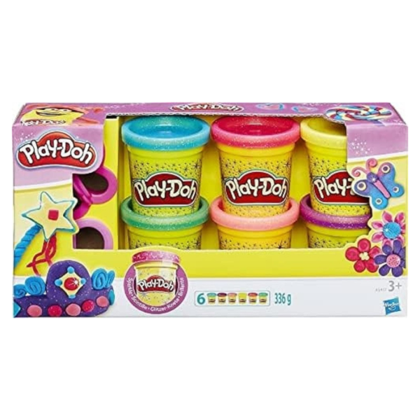 Play-Doh Sparkle Collection with 6 Non-Toxic Colours